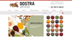 Desktop Screenshot of oostraspice.com.au